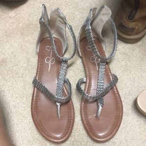 Jessica Simpson Silver Sandals